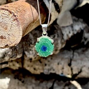 Azurite in Malachite Necklace